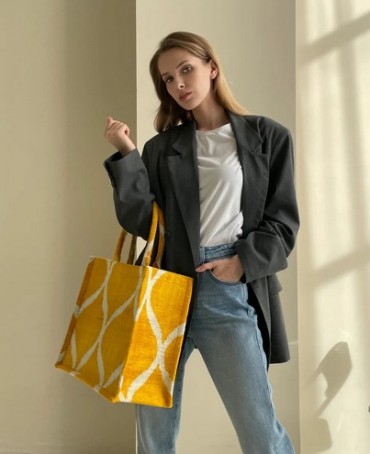 Шелковый (Бахмаль) тоут Grand (L) FELICITAE VITAE! (Манговый щербет!) MAX-NEW.FELICITAE VITAE!/L